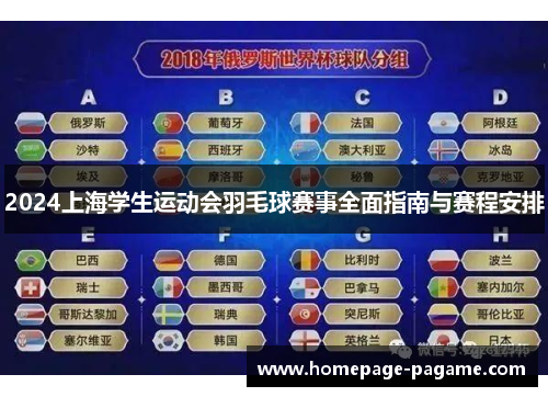 2024上海学生运动会羽毛球赛事全面指南与赛程安排